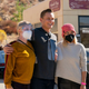 Alissa Nutting, Billy Magnussen, and Christina Lee on the set of Made for Love.